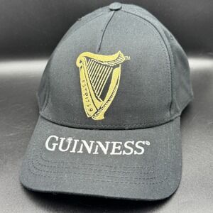 Guinness Mens Adjustable Hat Gold Harp Logo Embroidered St Patricks Day Irish